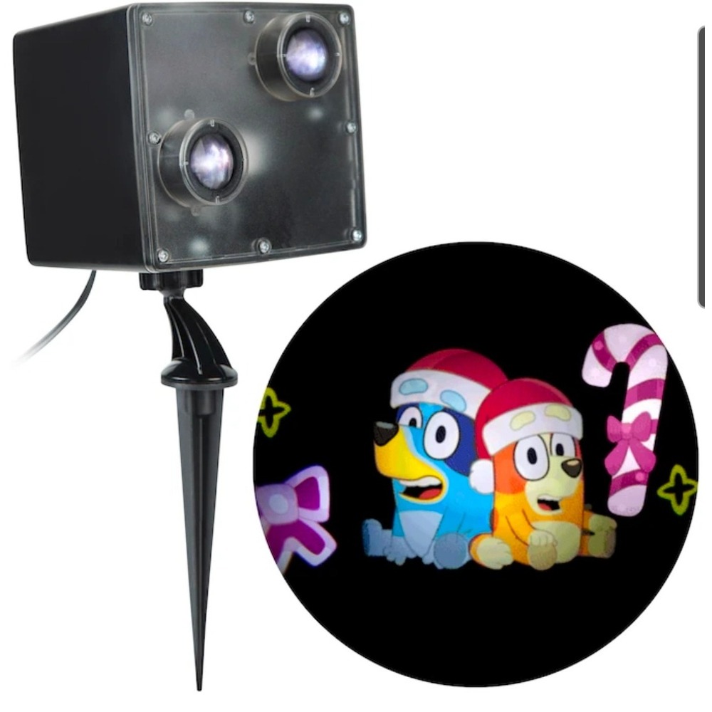 Bluey Bingo Lightshow‎ Projection Swirling Storm Holiday Christmas Projector